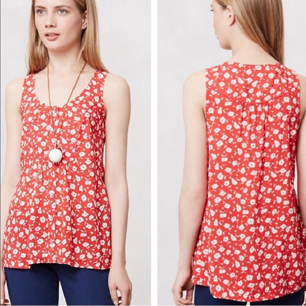 Maeve Floral Button Tank